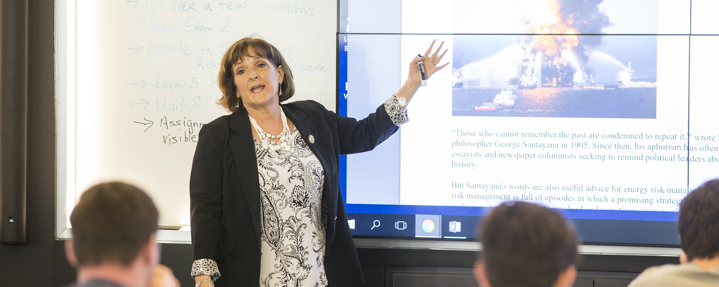 Betty Simkins lecturing. 