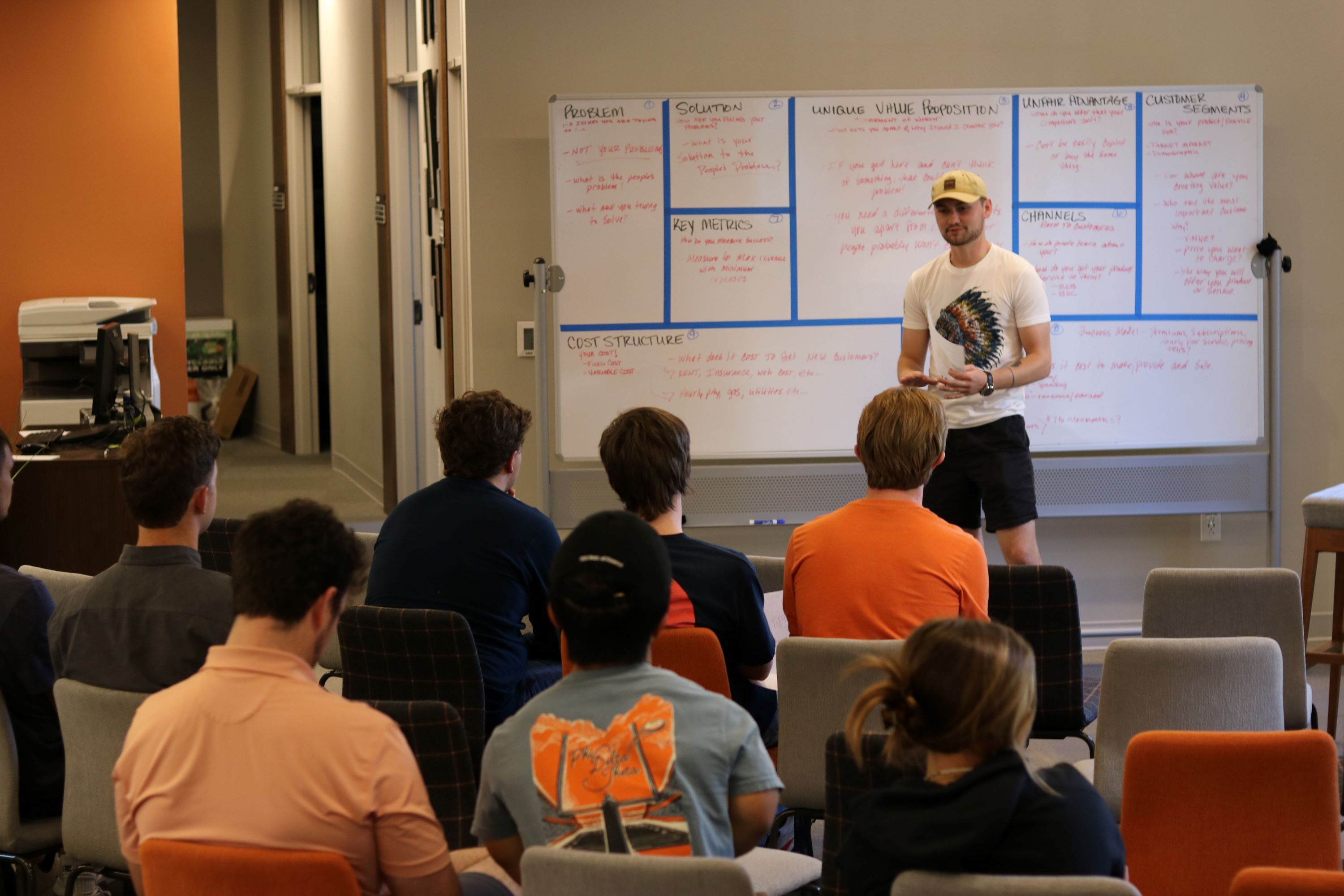 RSX student pitching business plan