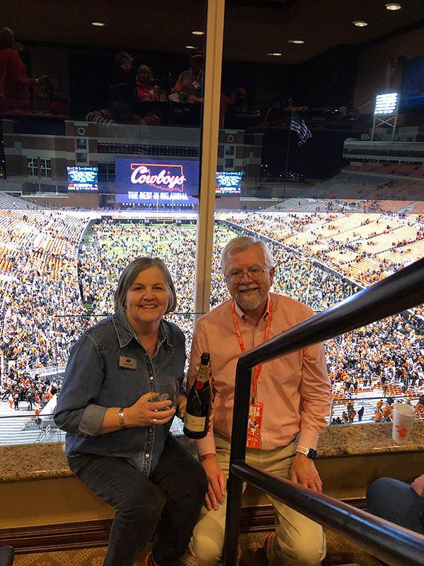 Laurie and Ken following the Bedlam win of 2021.