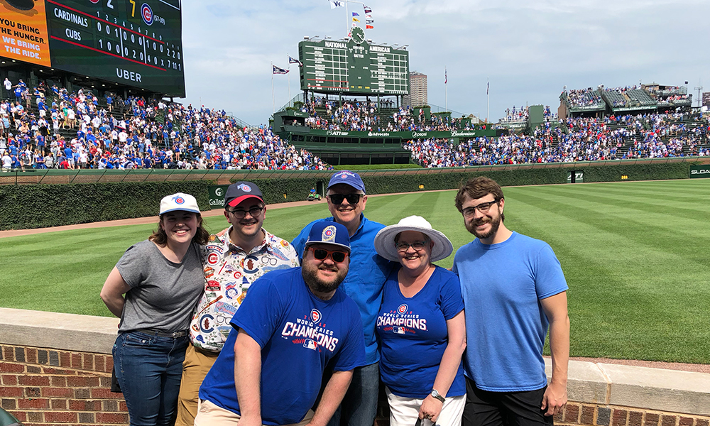 Eastman family at a Cubs game.