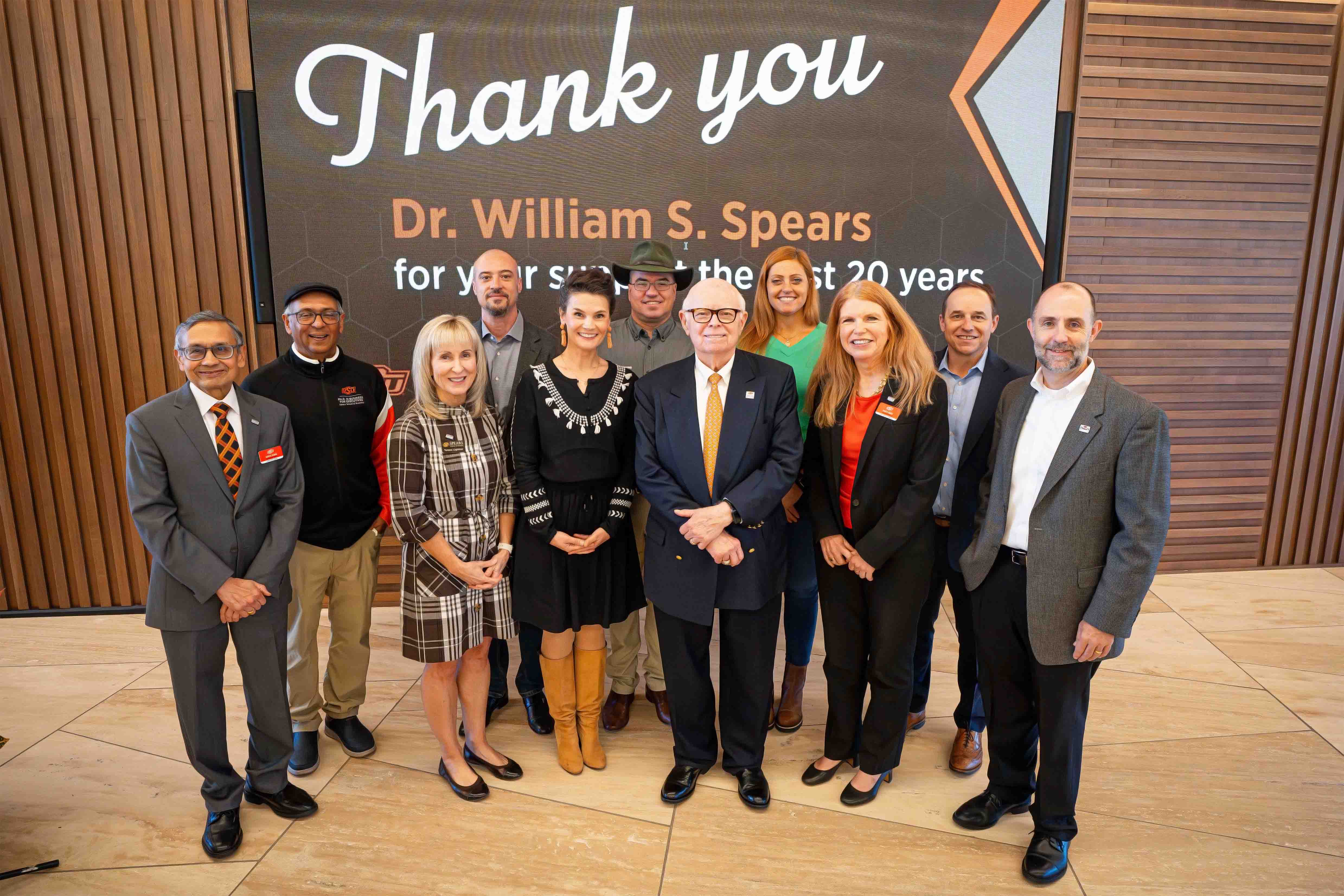 Dr. Spears and a group of faculty