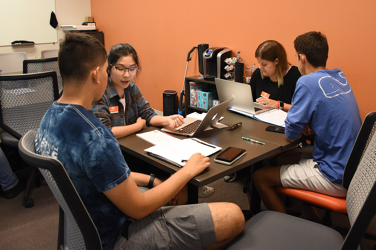 Students working in the ACE lab
