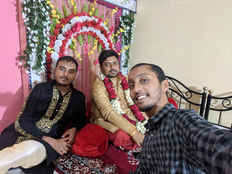Arka De at a reception. Arka De at a reception.