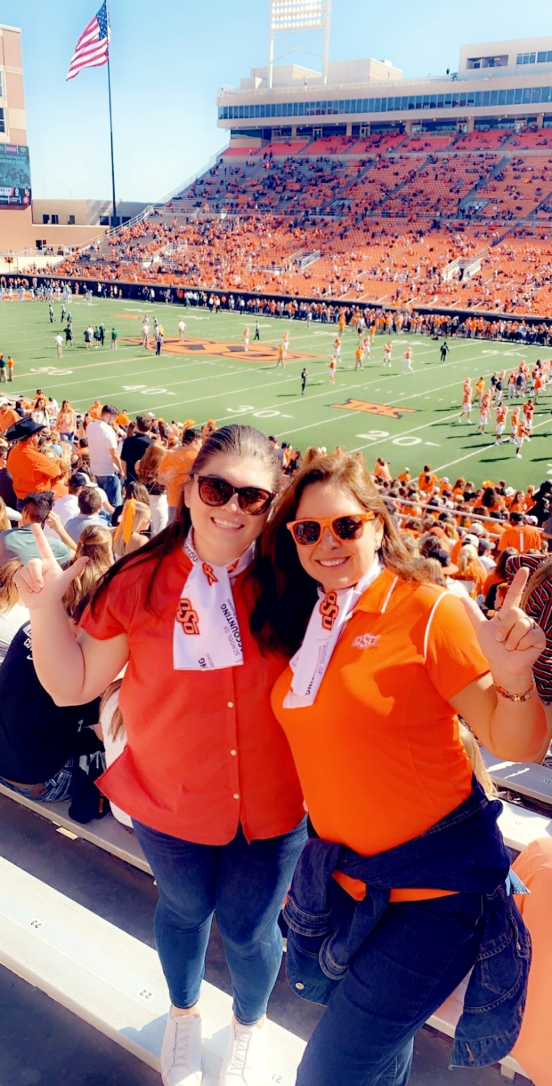 Marie Simon at an OSU football game