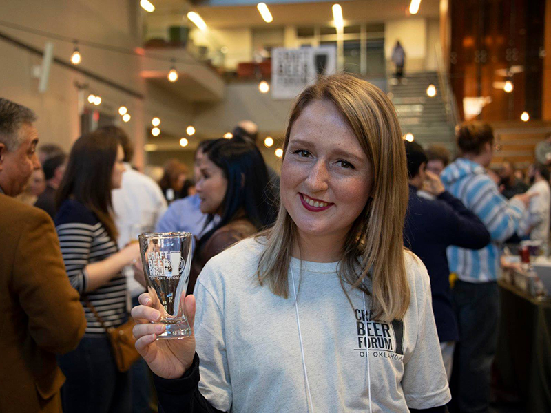 Student at beer forum Student at beer forum