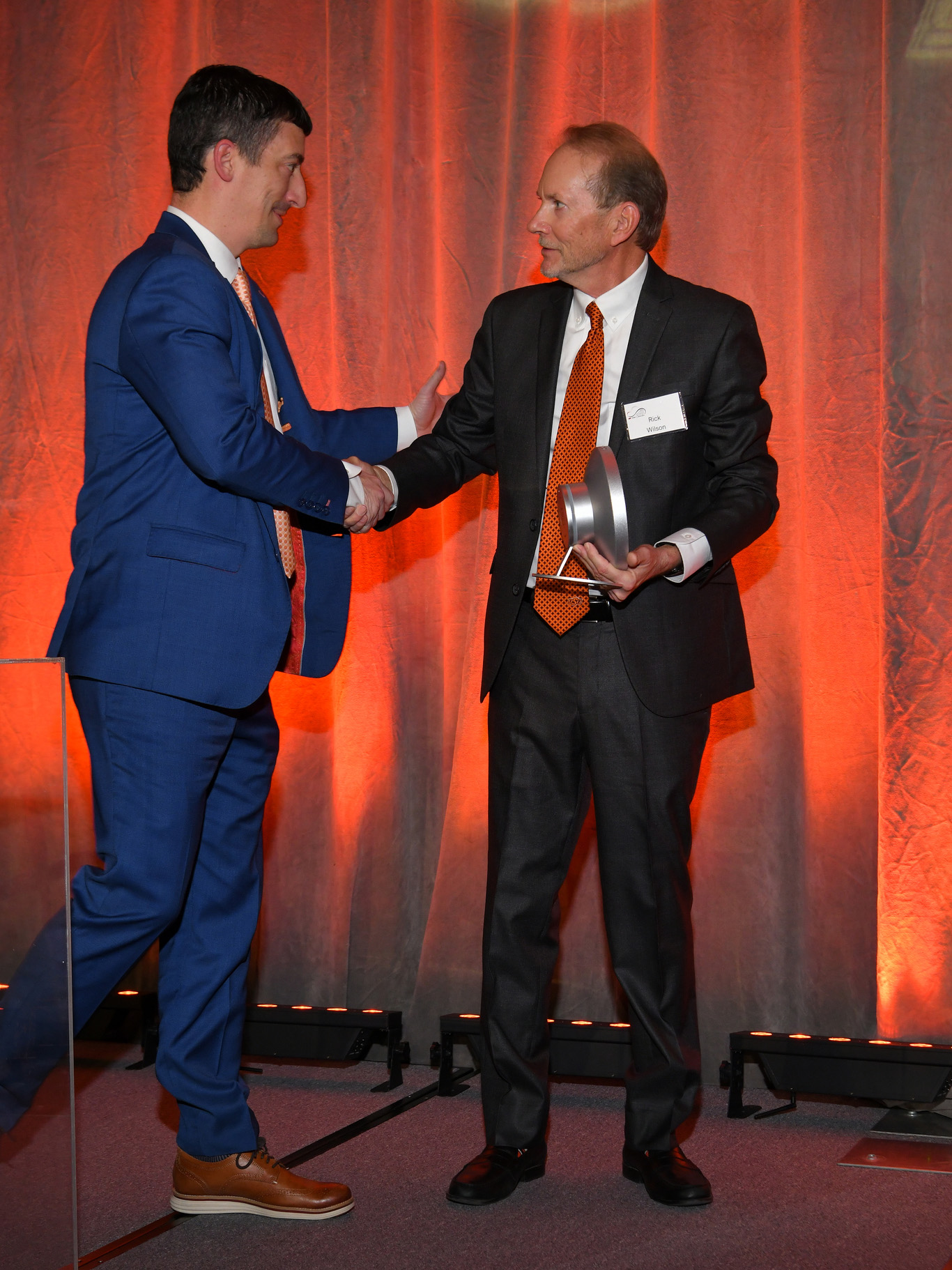 Honoree receiving award. Honoree receiving award.